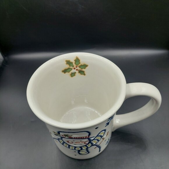WCL Winter Holiday Christmas Snowman Large Coffee Tea Mug Embossed 4.5" Tall EUC - Picture 5 of 6